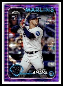 2024 Topps Chrome #92 Jacob Amaya Purple Sonar Refractor #/275