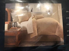 Set of 2 Cremieux BASIX CHAMBRAY Euro Sham Pillow Case 20" x 26" Khaki