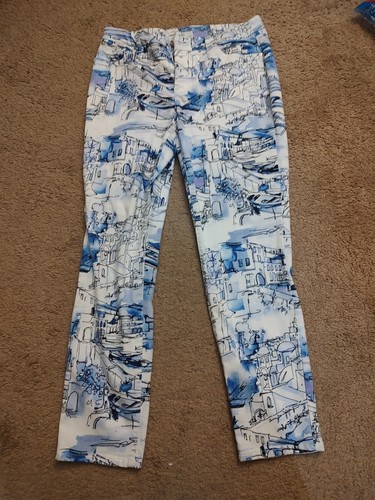 chicos so schlank machen Freundin Knöcheljeans Cityscape Druck Größe 1