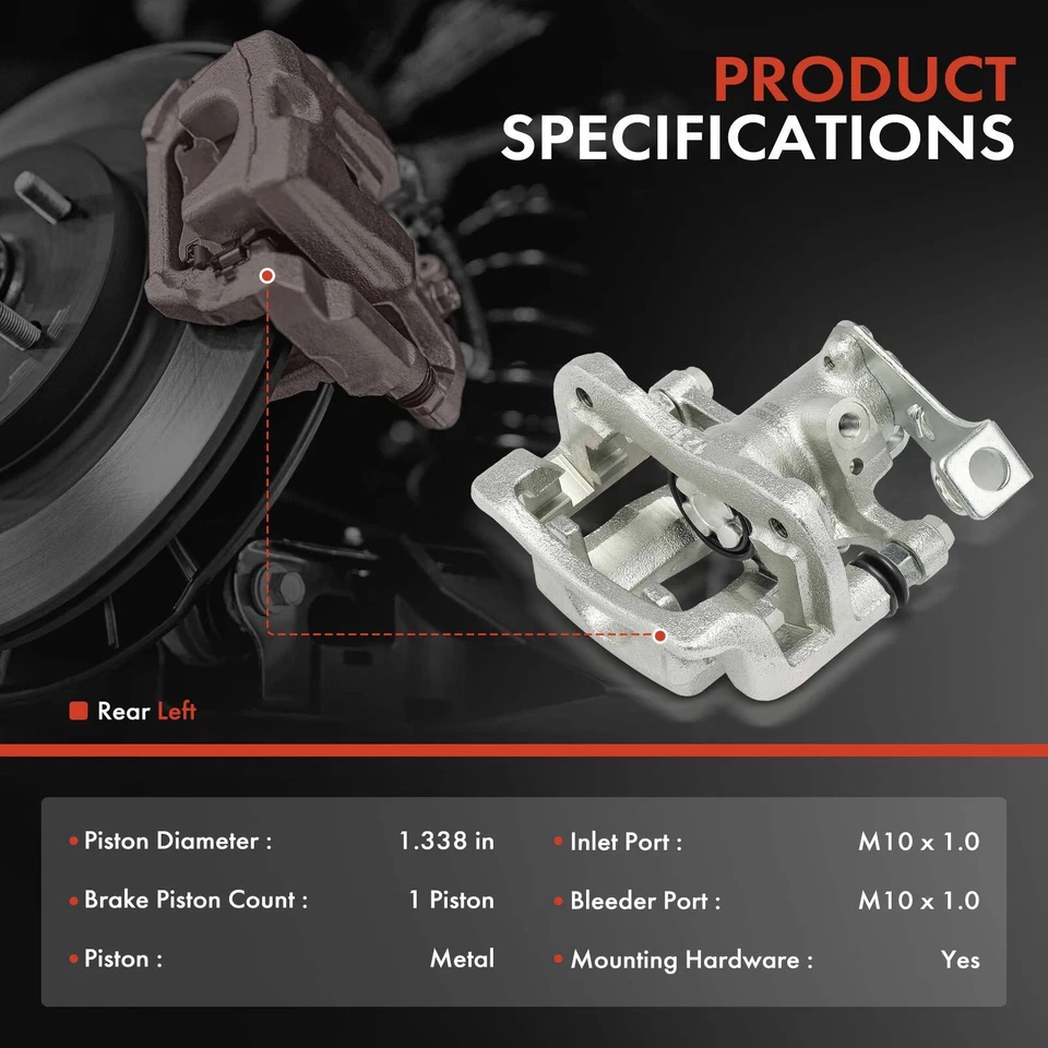 Pinza de freno con soporte para Dodge Attitude Hyundai Accent 2012-2017 trasera izquierda Foto 2 de 4