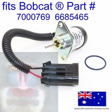 fits Bobcat Engine Stop Solenoid 7000769 & O RING 6685465 S160 S185 S205 S550