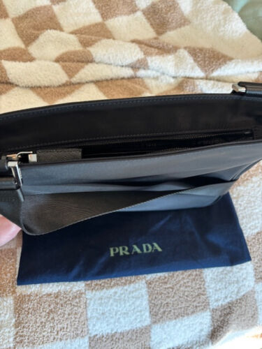 Prada Nylon and Tesutto Black Saffiano Shoulder Messenger Bag EXCELLENT COND! - Picture 7 of 17