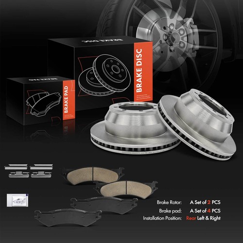 Rear Disc Rotor& Ceramic Brake Pad for Ford E350 Super Duty/Econoline Club Wagon - Picture 8 of 8