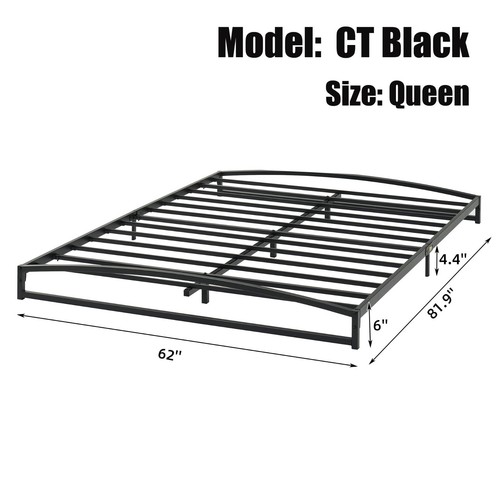 6" Metal Bed Frame Platform Heavy Duty Steel Slat Support No Box Spring Needed - Picture 74 of 93