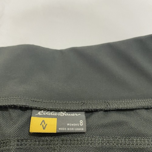 Eddie Bauer Women’s Trail Olive Green Pull-on Ankle Pants Zip & Cargo Pockets 8 - Picture 7 of 10