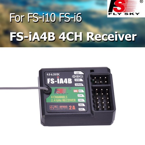 Flysky FS-iA4B 2.4G 4CH 4.0-6.5V Receiver for FS-I6 FS-I6S FS-IT4 Transmitter - Picture 1 of 6