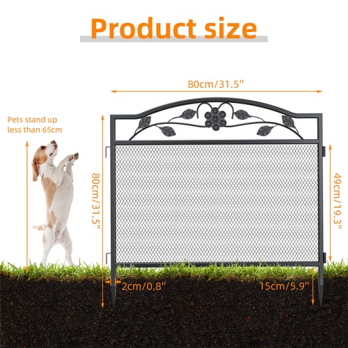 5pcs Heavy Duty Garden Fence Metal Anti-jumping Animal Barrier Outdoor 60/80cm - Picture 18 of 21