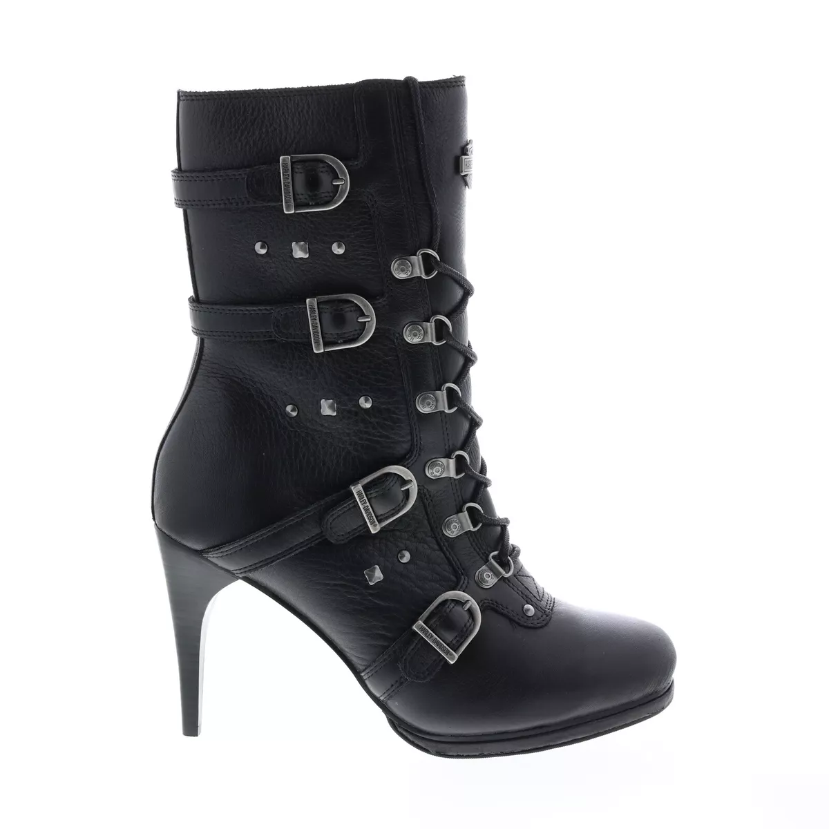 Harley Davidson Chesterton D84555 Womens Black Leather Ankle
