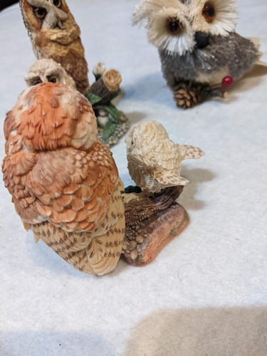 The Hamilton Collection Nesting Instinct Peaceful Perch Fly Owls Estatuillas 1994 - Imagen 9 de 12