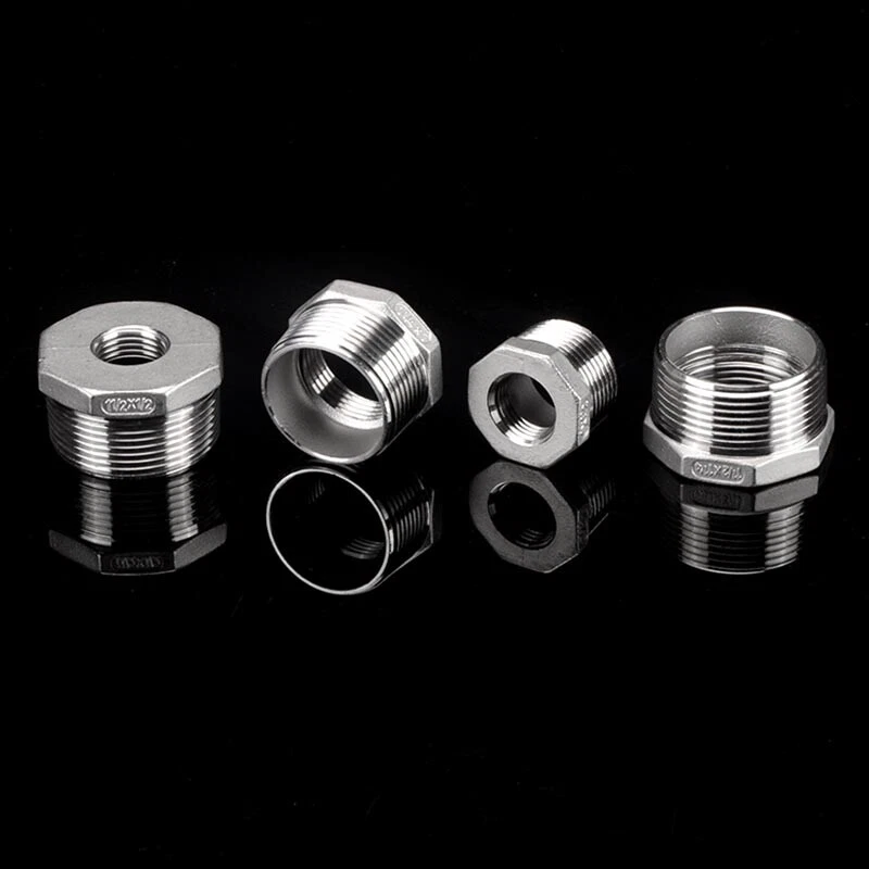 304 SS Male to Female BSP Threaded Reducing Bush Adapter Pipe Reducer Fitting - Image 2 of 4