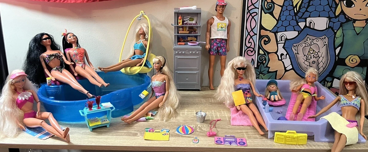 Barbie and outlet ken pool party