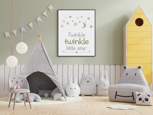 Nursery Prints Set of 3 | Twinkle Twinkle Cloud | Boy Blue | Nursery Pictures - Picture 5 of 9