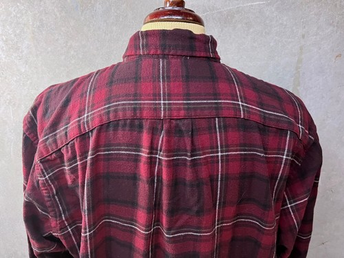 Arrow Plaid Flannel Button Up Shirt Sz XL Red Workwear Western - Picture 7 of 8