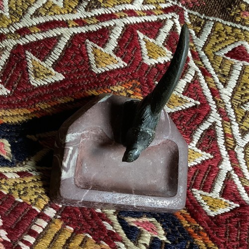 Antique Hunt Pheasant Bird Trophy Bronze Card Tray Animal Statue Figure Forest - Picture 5 of 6