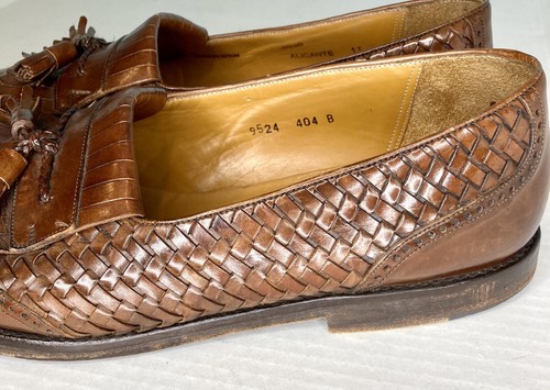 Mezlan Alicante Brown Leather Tassel Shoes Wingtip Kiltie Loafers Spain Mens 13 - Picture 6 of 11