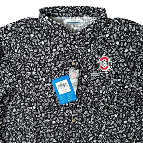 Columbia PFG Shirt Size M Mens Ohio State Buckeyes Super Slack Tide NEW - Picture 2 of 10