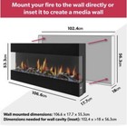 42 Inch Black Built In Electric Fire