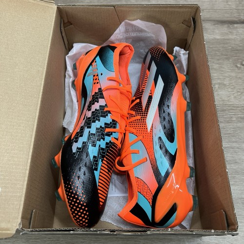 New Adidas X SPEEDPORTAL MESSI.1 FG GZ5148 Orange Silver Metallic Mens Size 10.5 - Picture 8 of 10