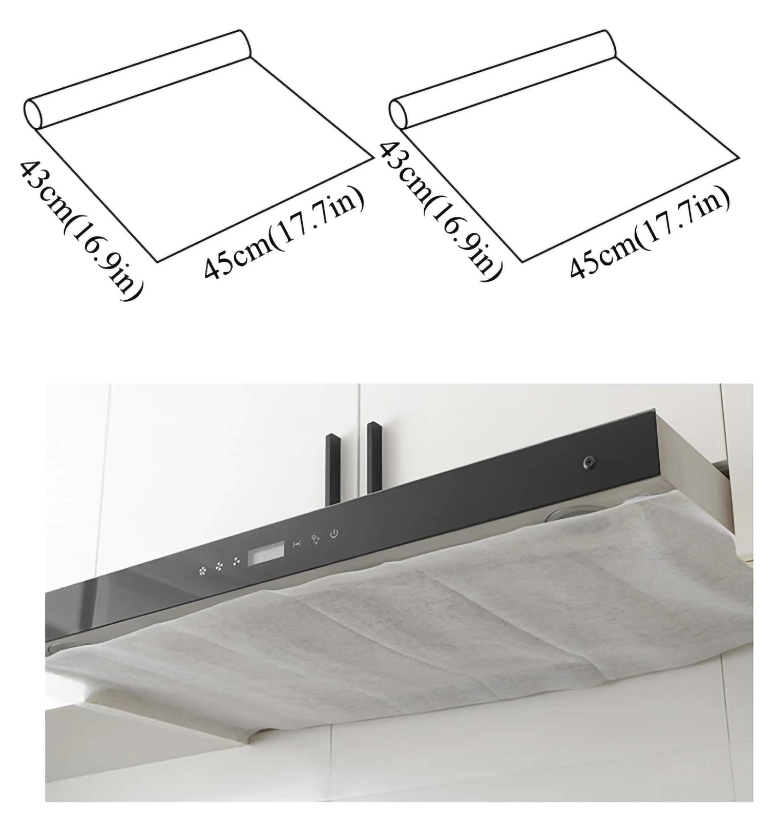 4 Extractor Fan Filter Paper Universal Oven Hood Cooker Filter Paper