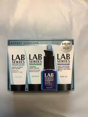 LAB SERIES EXPERT SKINCARE 4 PC SET clean shave treat future rescue serum
