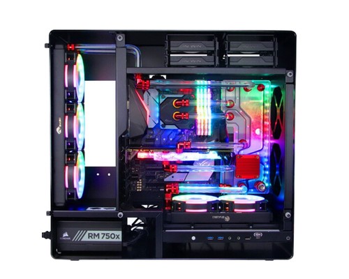 Bykski Distro Plate For InWin 909 - PMMA w/ 5v Addressable RGB(RBW) (RGV-INW-... - Picture 15 of 21