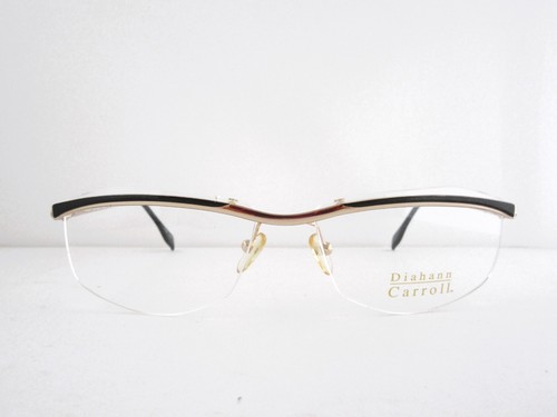 Women's Eyeglass Frames Diahann Carroll DC057 Black and Gold Vintage NOS - Picture 2 of 5