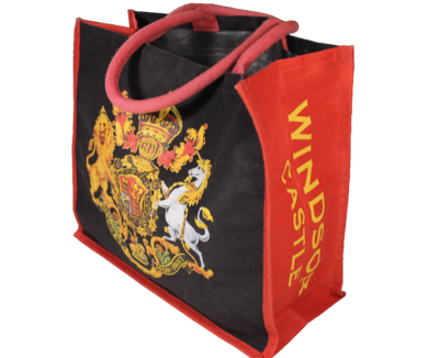 バッグ VTG KH Lthr Co Bag w/ Queen Elizabeth Queen Elizabeth 2013 Tote Bag Windsor Castle Royal