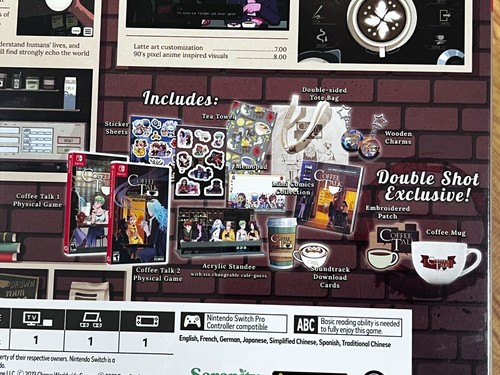 New NINTENDO Switch Coffee Talk + 2 Hibiscus & Butterfly Double Shot Bundle - Picture 7 of 7