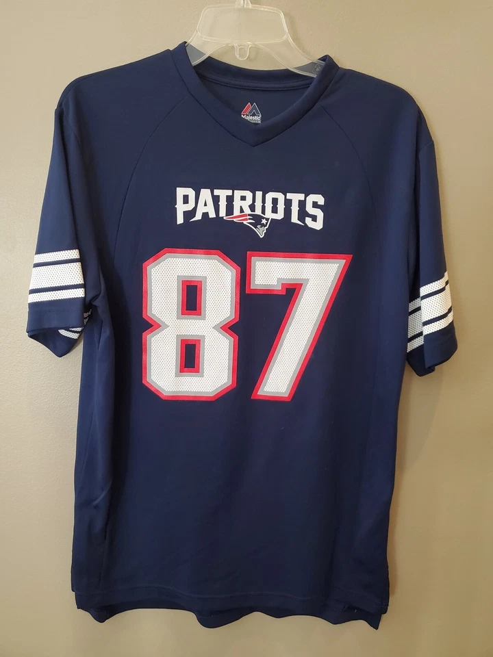 Camiseta NFL New England Patriots Rob Gronkowski #87 Camisa Majestuosa Talla Med Foto 3 de 4