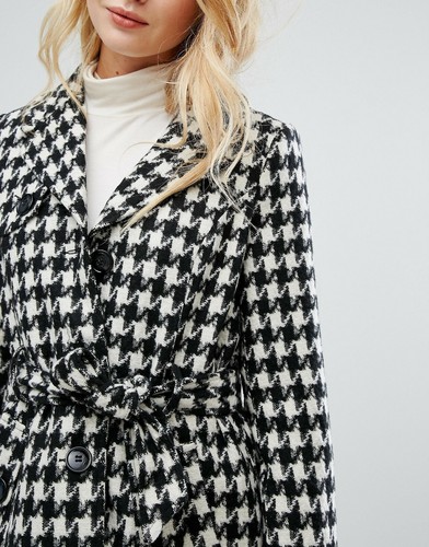 Vero Moda Houndstooth Coat Jacket - RRP £69.99 - BRAND NEW - Free Shipping - Picture 4 of 4