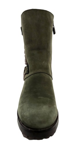 UGG Niels Suede Moto Biker Boot Green Size 7 Sherpa Lined Zipper NEW WITHOUT TAG - Bild 9 von 14