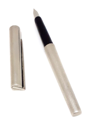 S.T. Pluma estilográfica Dupont plata maciza oro liso 18K pluma plata sólida 925 - Imagen 9 de 17