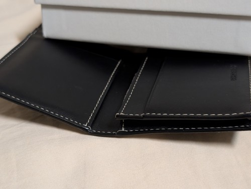Burberry Wallet Leather Check Pattern Men's Cardholder London Recipt Included - Picture 14 of 17