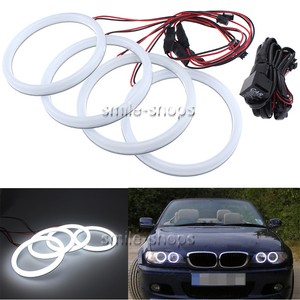 For-BMW-E30-E32-E34-LED-Cotton-Angel-Eyes-3-5-7-Series-Lights-Angel-Halo-Rings