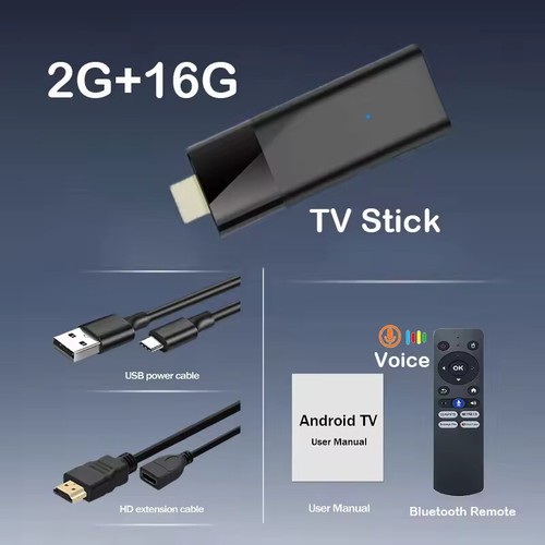 4K HDR 10 Android 14 TV Box 2GB 16GB Voice Remote BT 5.2 Wi-Fi HDMI Quad Core UK - Picture 2 of 7