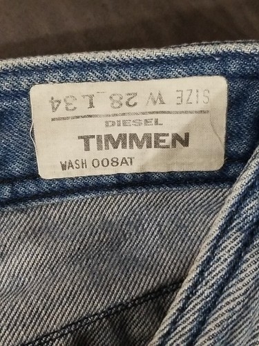 Diesel Industry Jeans Mens 28x34 Act(29×33) Timmen Straight Button Fly Studded - Picture 13 of 14
