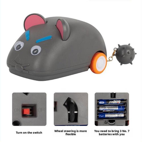 Electric Remote Control Mouse Cat Toy Smart Mouse Cat Interactive Toys Lot N5 - Picture 14 of 19