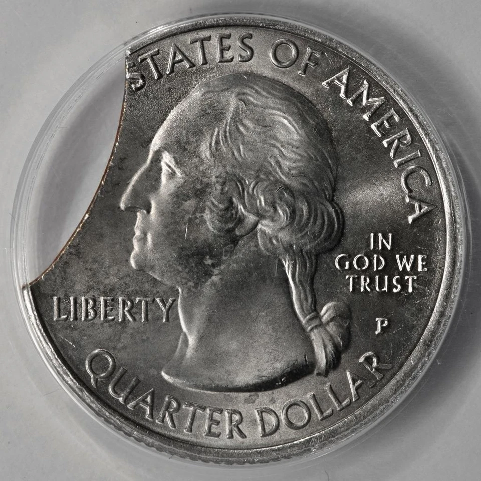 2015 ANACS MS65 Large Curved Clip 5.0 Grams Kisatchie Quarter Mint Error Rare - Image 2 of 4