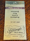Vintage Matchbook: Filling's Men's Shop, Lancaster, PA