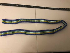 Handmade Nylon braided Men Women Belt Blue Green White Yellow 48in No Buckle