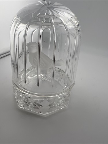 Hofbauer Byrdes Crystal Bird in Birdcage lead Crystal Figurine Paperweight - Picture 4 of 7