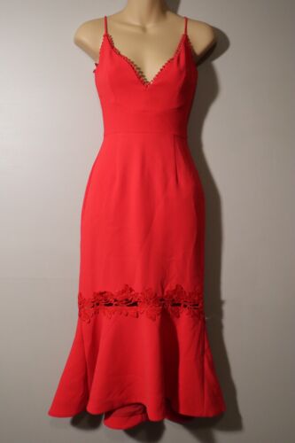 NEW $595 BHLDN Nicholas Amina Dress Size 0 Red Wedding Bridal Honeymoon - Picture 3 of 6