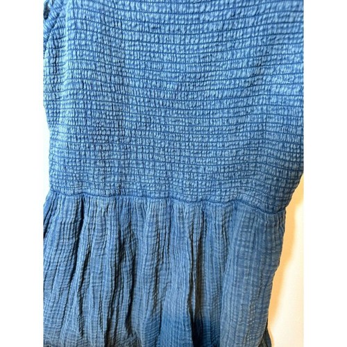 Anthropologie Dress Womens Small Blue Sleeveless Smocked Mini Sundress Stretch - Picture 2 of 5