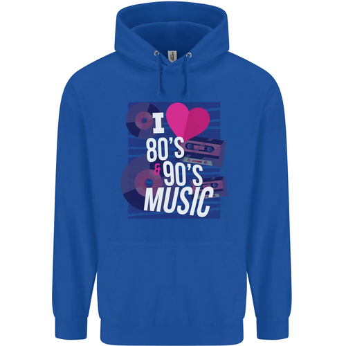 I Love 80s 90s Music Pop Rock Acid House Childrens Kids Hoodie - Picture 56 of 83