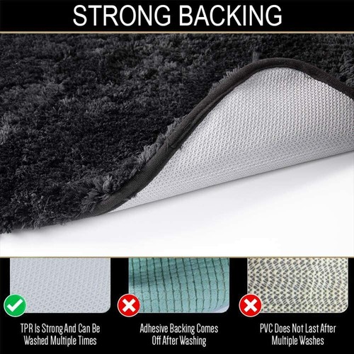 Large Bathroom Rug (24 x 60, Aqua) - Extra Soft Absorbent Shaggy Bath Mat - Picture 26 of 67