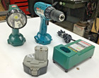 Makita 14.4V Drill, Light , Charger & Battery Model # 6333D,ML140,DC1411