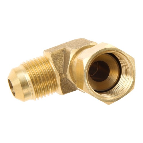 90Degree Elbow Connector Propane Fitting Adapter w 3/8" Female & Male Flare Part - Picture 5 of 10
