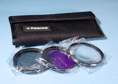 Polaroid 58 mm 3 Stück Kamera Objektiv Filter Kit * PL Nahaufnahme 10x & fluoreszierend