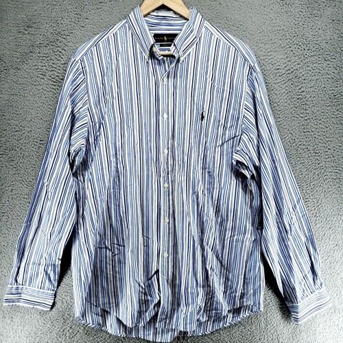 Ralph Lauren Shirt Mens L Classic Fit Long Sleeve Multicolor Striped Button