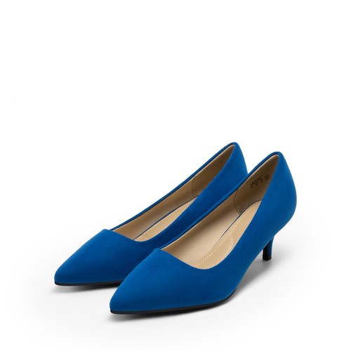 US Women's Pumps 2" Kitten Heel Pointed Toe Office Lady Low Heel Dress Shoes - Picture 7 of 50